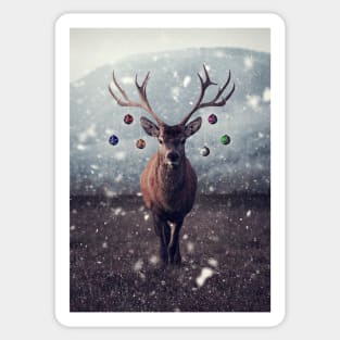 Reindeer Christmas Sticker